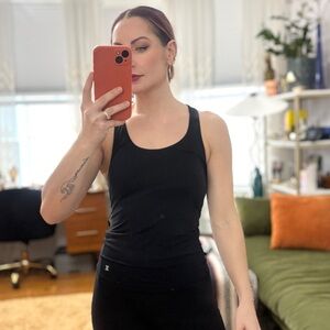 Racerback Black Sleeveless Fitness / workout Tank Top - Sz XS